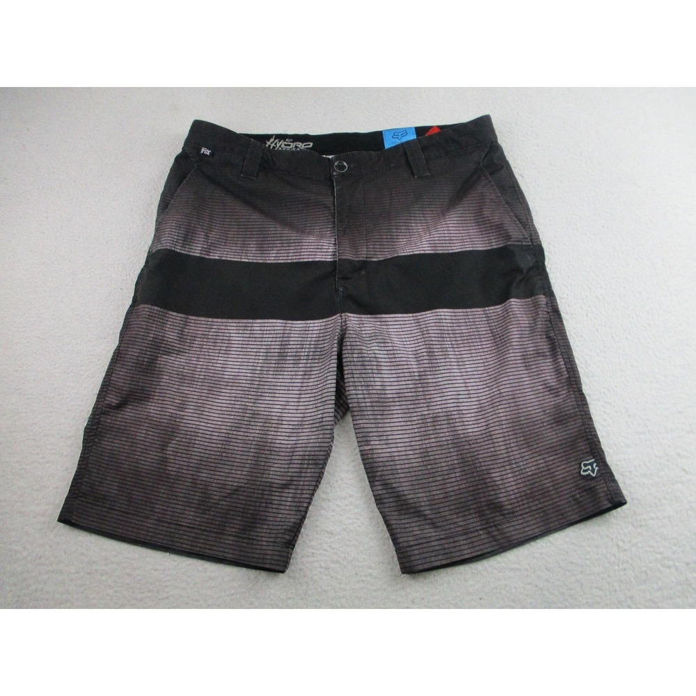 Fox Racing Shorts Mens 36 Black Gray Hydro‎ Series Hybrid Boardshorts Stripe
